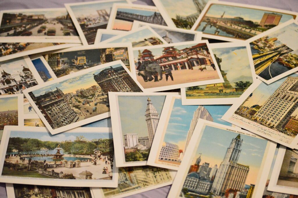 Postcard direct mail of different places